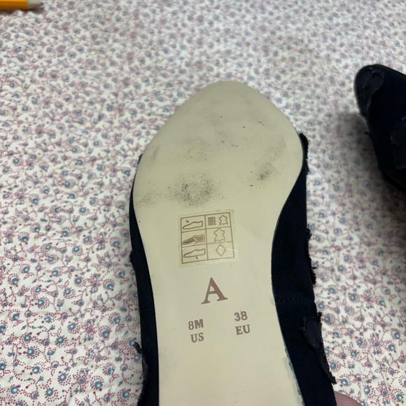 Anthropologie Black Floral Flats - Picture 6 of 7